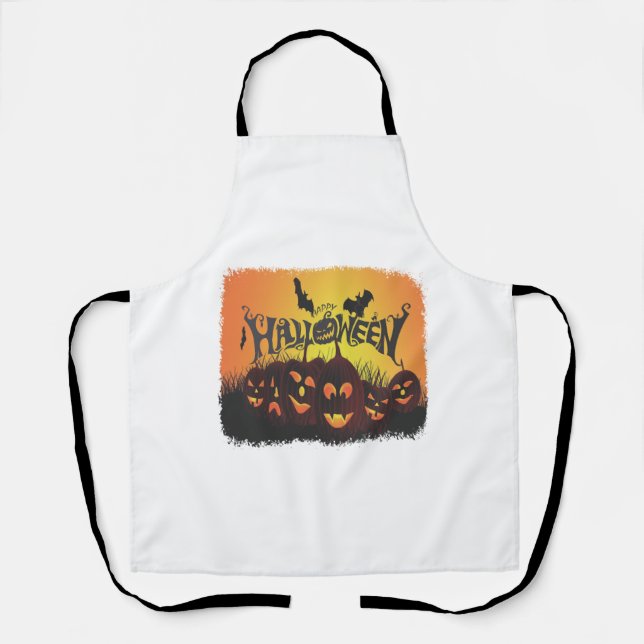 Delantal Funny Happy Halloween (Anverso)