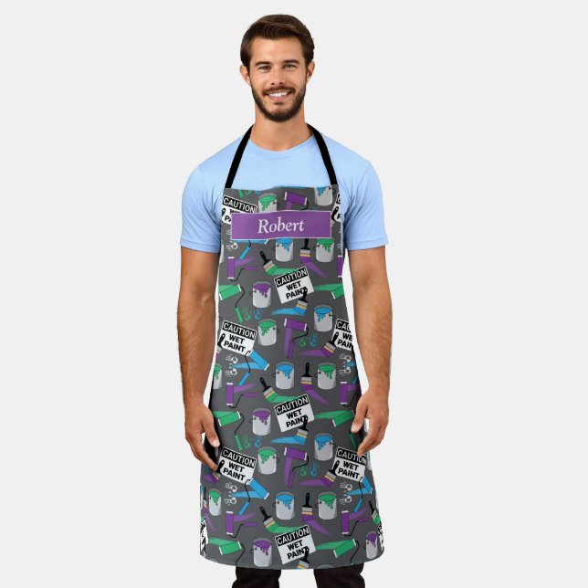 Delantal Funny House Painter and Decorator Personalizado (Gastado)