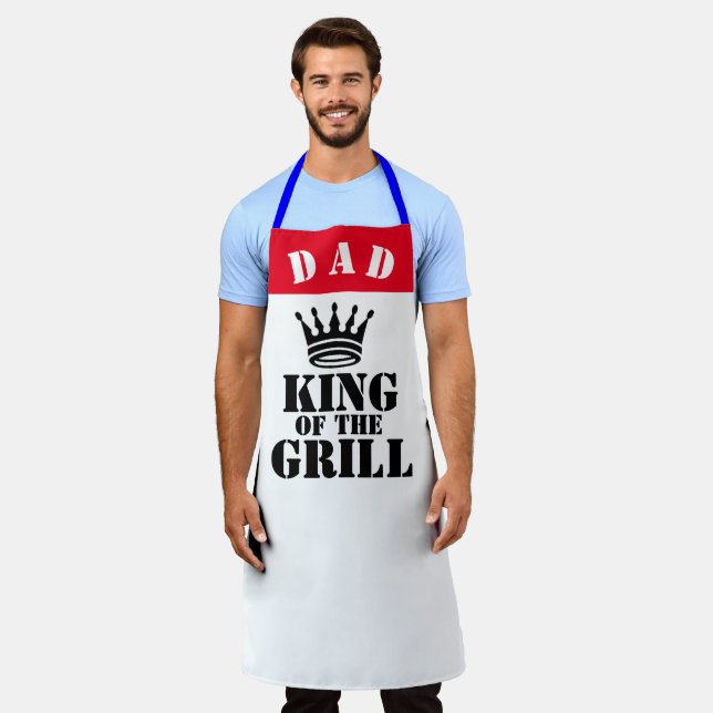 Delantal Funny King of the Grill de Guay BBQ Lover Griller (Gastado)