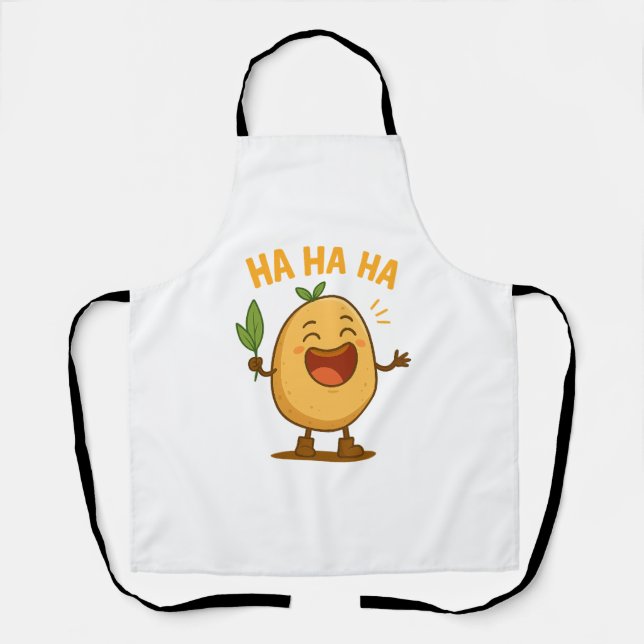 Delantal Funny Laughing Potato Apron (Anverso)