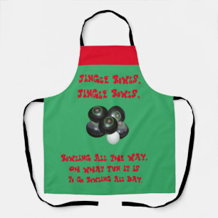Delantal Funny Lawn Bowls Navidades,