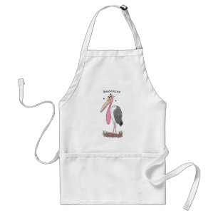 Delantal Funny marabou stork personalizado