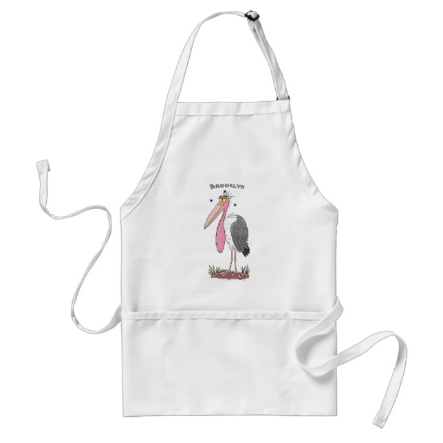 Delantal Funny marabou stork personalizado (Frente)