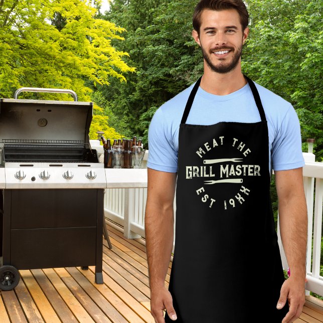 Delantal Funny Meat the Grill Master (Subido por el creador)