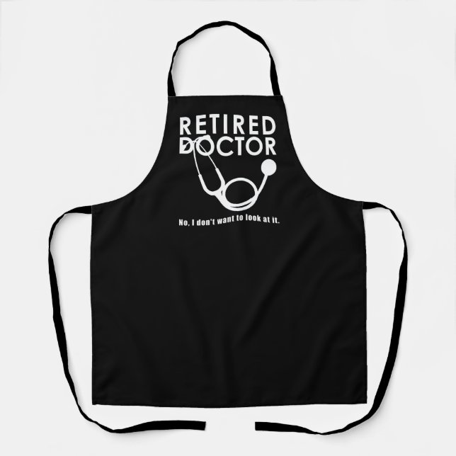 Delantal Funny Médica retirado Stethoscope Retirando médico (Anverso)