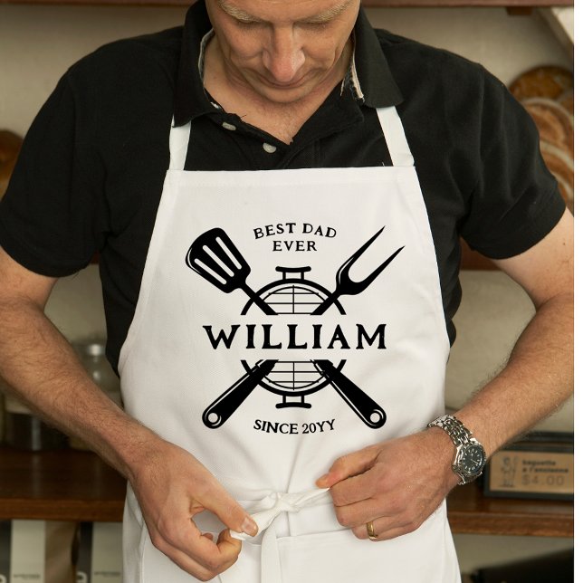 Delantal Funny mejor papá del día del padre parrillador de  (Subido por el creador)