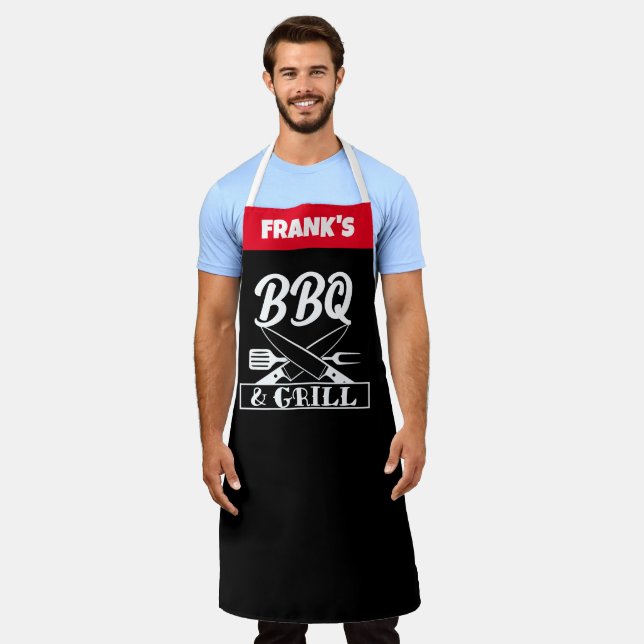 Delantal Funny Personalizado Personalizado Chef Nombre Funn (Gastado)