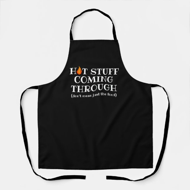 Delantal Funny Personalizado Sassy Cook Chef Hot Stube Blac (Anverso)