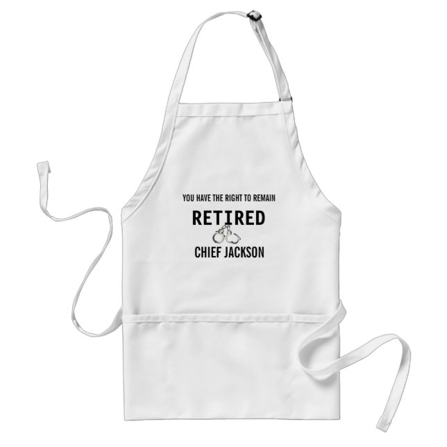 Delantal Funny policía Retirement Apron (Frente)