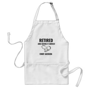 Delantal Funny policía Retirement Apron