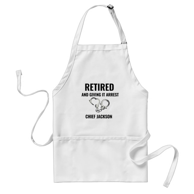 Delantal Funny policía Retirement Apron (Frente)