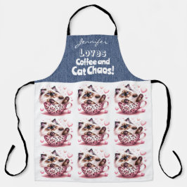 Delantal Funny Ragdoll Cat Coffee All-Over Print Apron