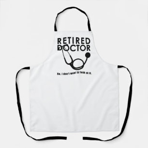 Delantal Funny Retirando Médica Stethoscope Retirado Médico