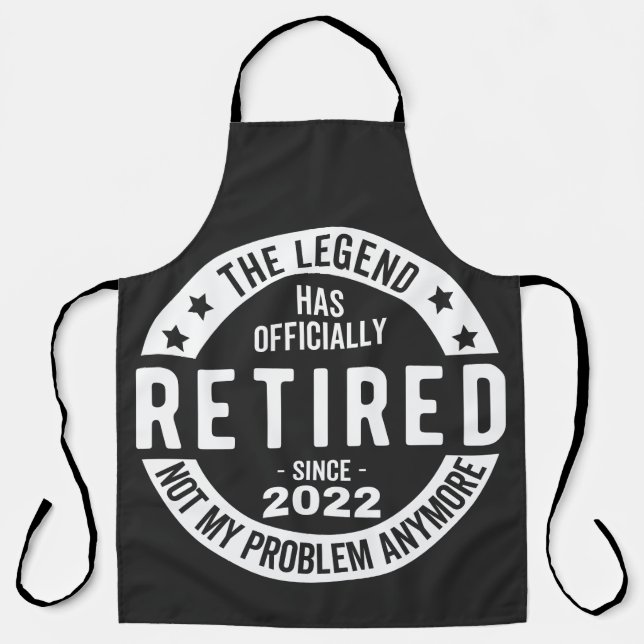 Delantal funny retirement, retired, retired firefighter, re (Anverso)