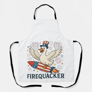 Delantal Funny Rubber Duck Estados Unidos Patriotic Firequa