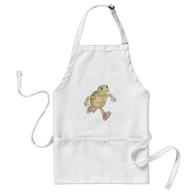 Delantal Funny Running Turtle Cartoon Cooking Apron (Frente)