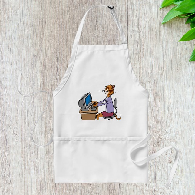 Delantal Funny Secretary Cat Personalizado Office Humor (Subido por el creador)