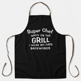Delantal Funny Superhéroe Chef Cape BBQ Grill Aprons