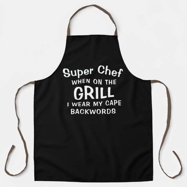 Delantal Funny Superhéroe Chef Cape BBQ Grill Aprons (Anverso)