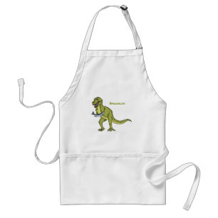 Delantal Funny T rex dinosaur ilustracion