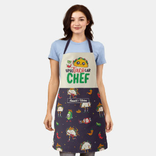 Delantal Funny Taco Pun Spectacolar Chef Mexicano