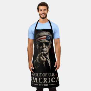 Delantal Funny Trump Golfo De Estados Unidos 2025 4 De Juli