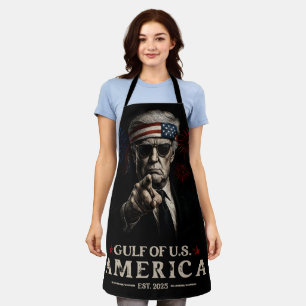 Delantal Funny Trump Golfo De Estados Unidos 2025 4 De Juli