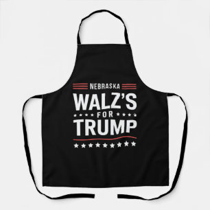 Delantal Funny Trump Vance Walz para Trump Nebraska