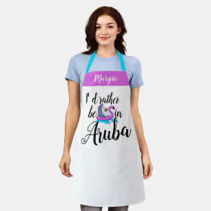 Delantal Funny Vacay más bien estar en Aruba Vacation Apron