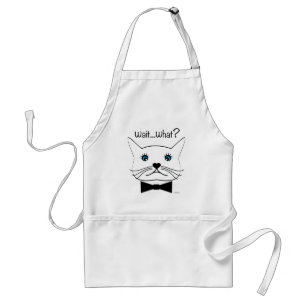 Delantal Funny Wait...What? Cross-Eyed Cat, Cool