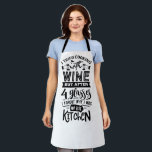 Delantal Funny Wine Aovers Cita Sobre Cocina Cocinera<br><div class="desc">Funny Wine Aovers Cita Sobre Cocina Apron</div>