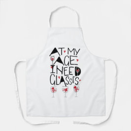 Delantal Funny Wine Hand Written Design Apron