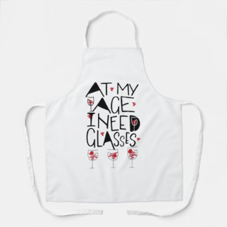 Delantal Funny Wine Hand Written Design Apron