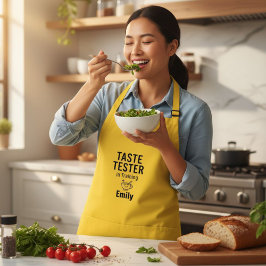 Delantal Funny Yellow Apron - Taste Tester in Training