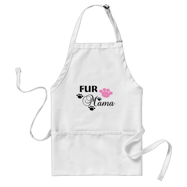 Delantal Fur Mama Con Cocina De Paw Rosa Apron (Frente)