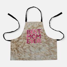Delantal Furry Pink la mejor mamá de todos