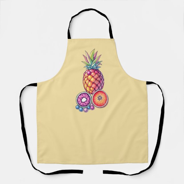 Delantal Fusión de Frutas Tropicales (Anverso)
