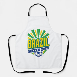Delantal Fútbol Brasil 2026 Fútbol Negrita Tipografía País