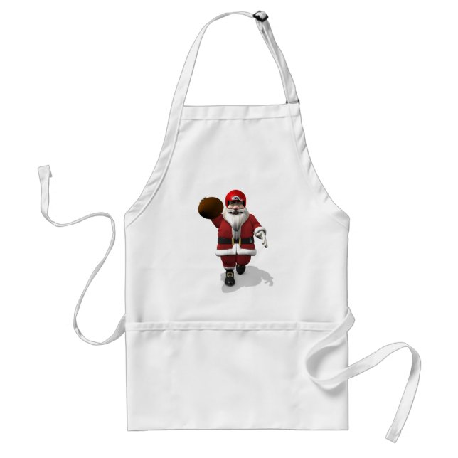 Delantal Futbolista americano de Santa Claus (Frente)