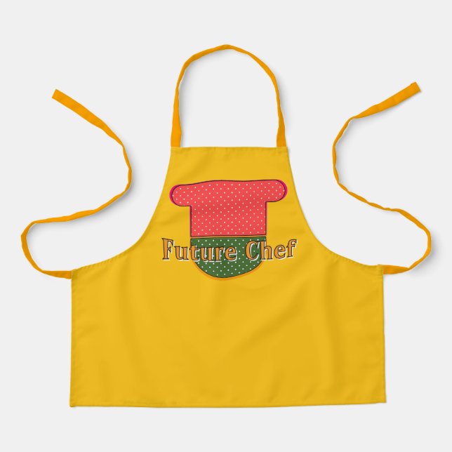 Delantal Futuro Chef Niños Oro Amarillo (Anverso)