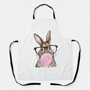 Delantal Gafas de conejito lindas chicle Día de Pascua Niña