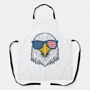 Delantal Gafas de sol águila patriótica diseño vectorial vi