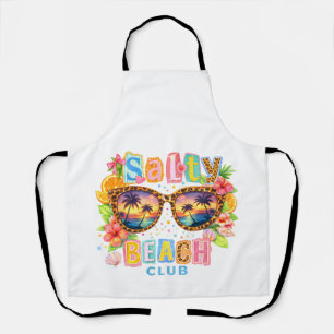 Delantal Gafas de sol Salty Beach Club Atardecer Tropical
