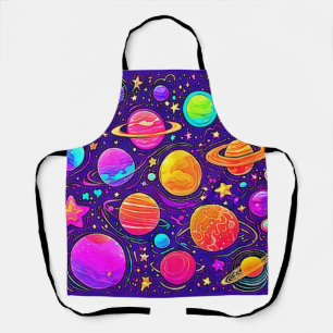 Delantal Galaxia caprichosa en tonos suaves