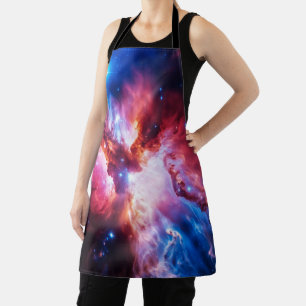 Delantal Galaxia de Nebulosa Colorida Estrellas Espaciales