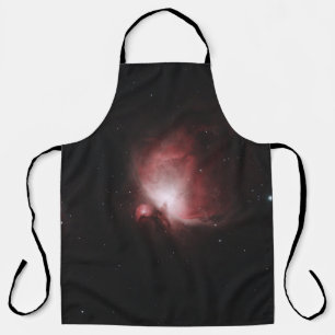 DELANTAL GALAXIA ROJA Y NEGRA CON ESTRELLAS