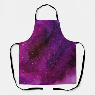 Delantal Galaxias acuáticas de color rosa púrpura