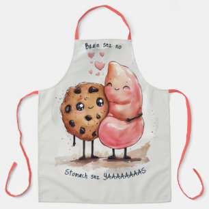 Delantal Galleta de chocolate chip adorable estómago cocina