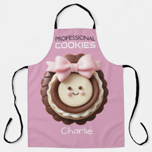 Delantal Galleta de chocolate rosa cúbica/impresora todo so