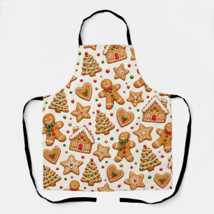Delantal Galletas de jengibre con acuarela y regalos de Nav